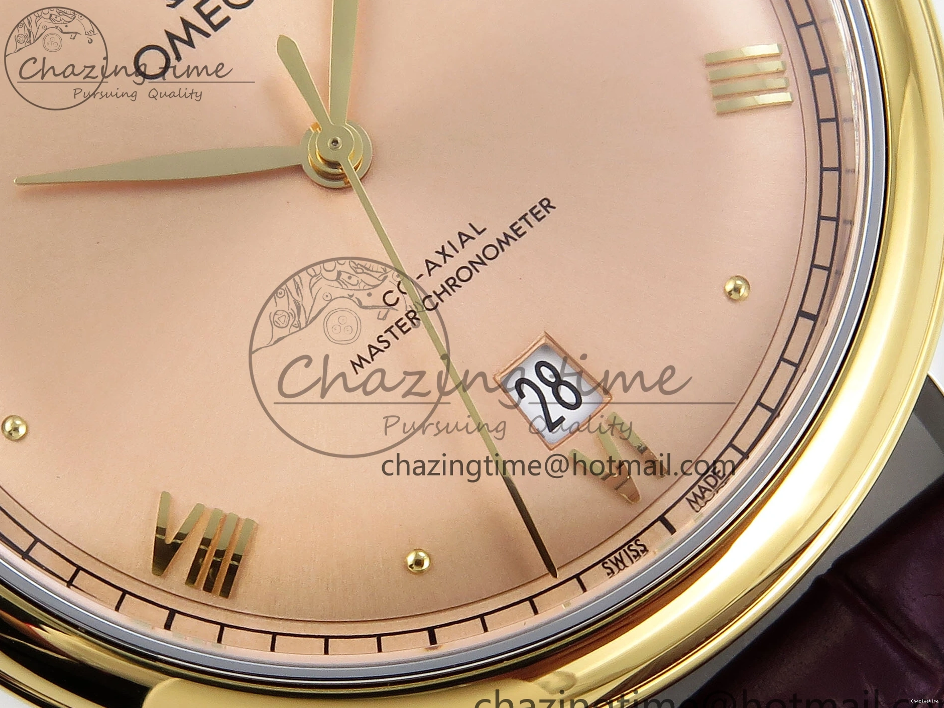 0415 De Ville Date YG MKF 1:1 Best Edition Brown Dial Roman Marker on Brown Leather Strap A OdorResistant 7751